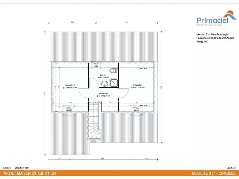 Maison neuve, 86 m² - Vallères (37190)