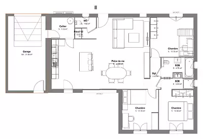 Maison neuve, 100 m²