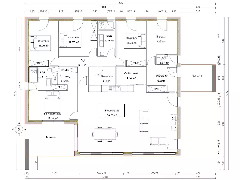 Maison neuve, 147 m² - Léguevin (31490)