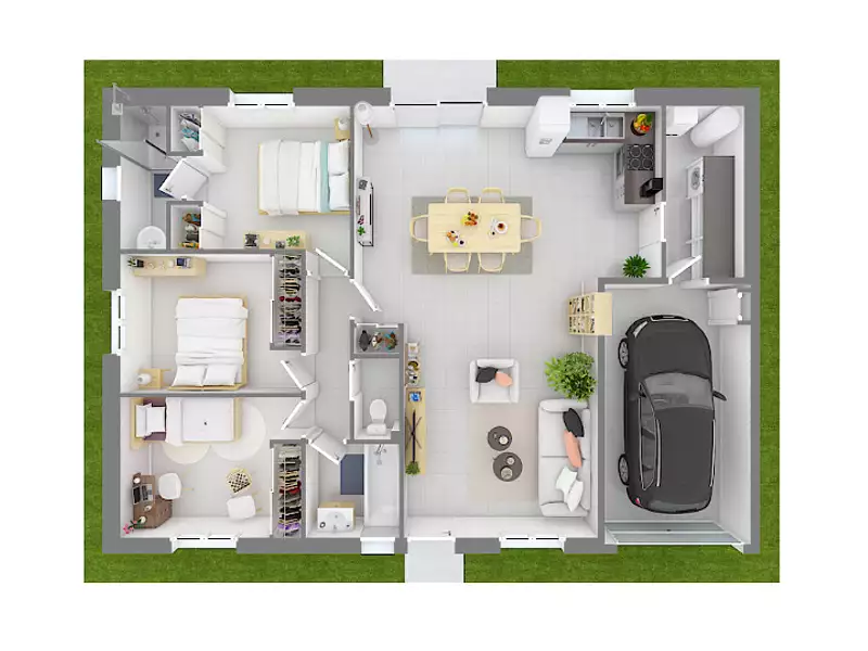 Maison neuve, 84 m² - Champdieu (42600)