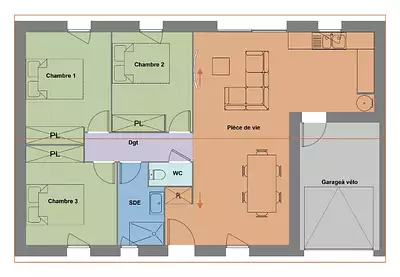 Maison neuve, 68 m²