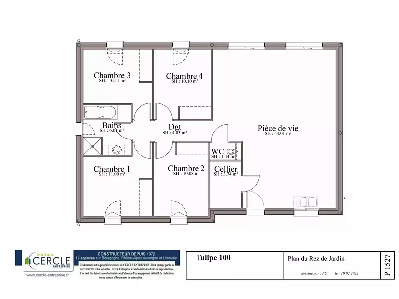 Maison neuve, 100 m² - Autun (71400)