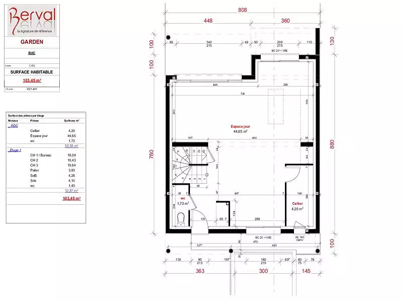 Maison neuve, 103 m² - Crouy-sur-Ourcq (77840)