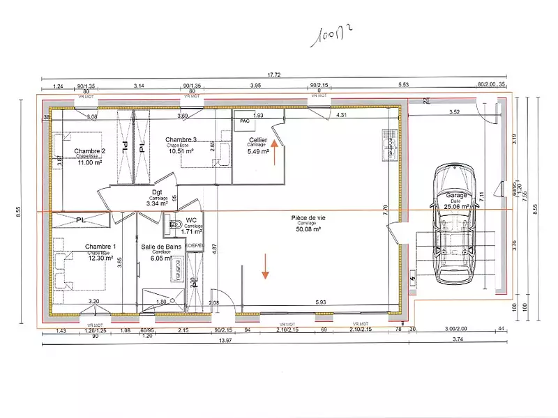 Maison neuve, 80 m² - Champdieu (42600)
