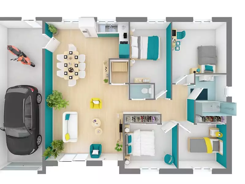 Maison neuve, 82 m² - Neufchâtel-en-Bray (76270)