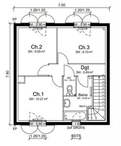 Maison neuve, 79 m²