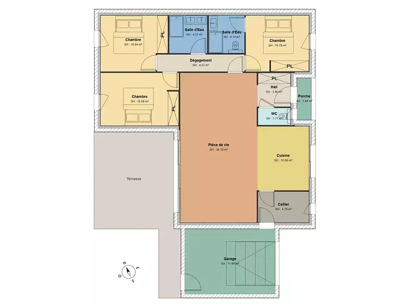 Maison neuve, 102 m² - Saint-Laurent-de-la-Prée (17450)