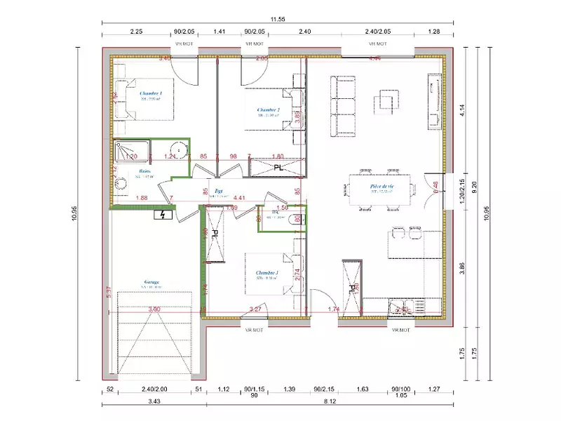 Maison neuve, 75 m² - Le Breuil-en-Auge (14130)