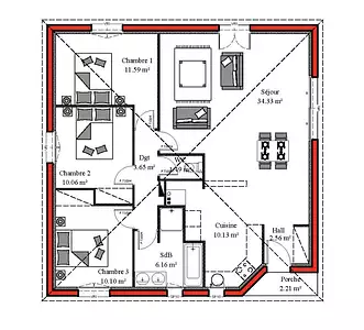 Maison neuve, 90 m²