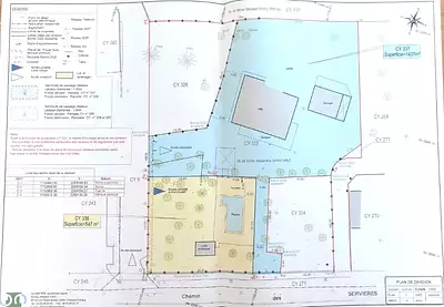 Terrain à bâtir, 550 m²