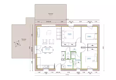 Maison neuve, 70 m²