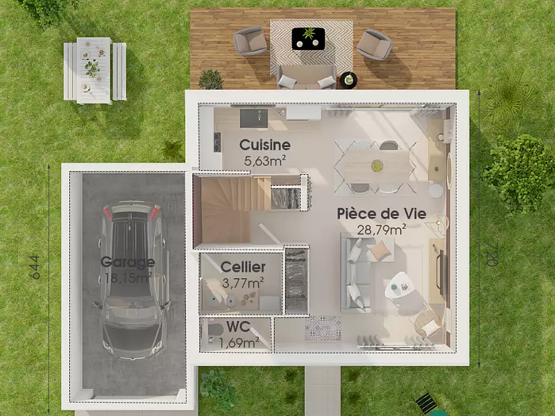 Maison neuve, 78 m² - Volx (04130)