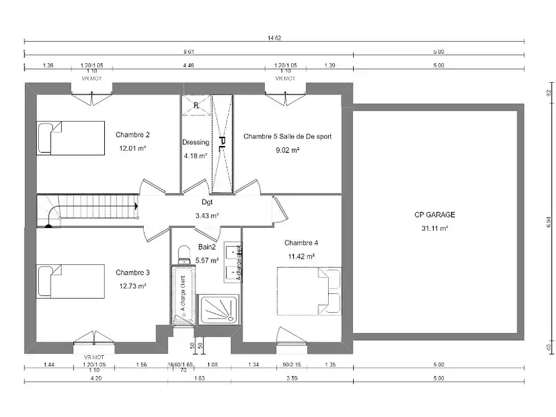 Maison neuve, 125 m² - Carpiquet (14650)