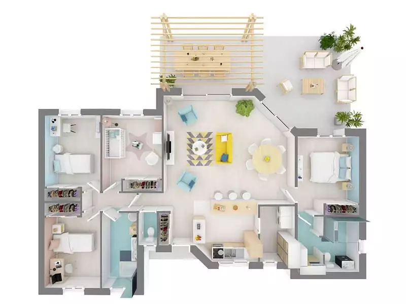 Maison neuve, 111 m² - Champcevinel (24750)