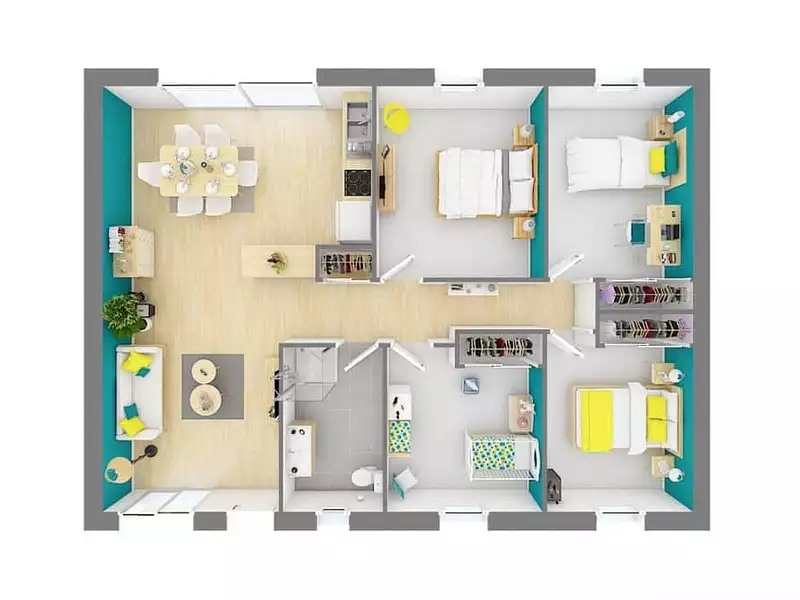 Maison neuve, 80 m² - Proissans (24200)