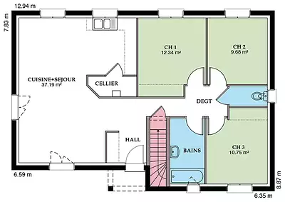 Maison neuve, 108 m²