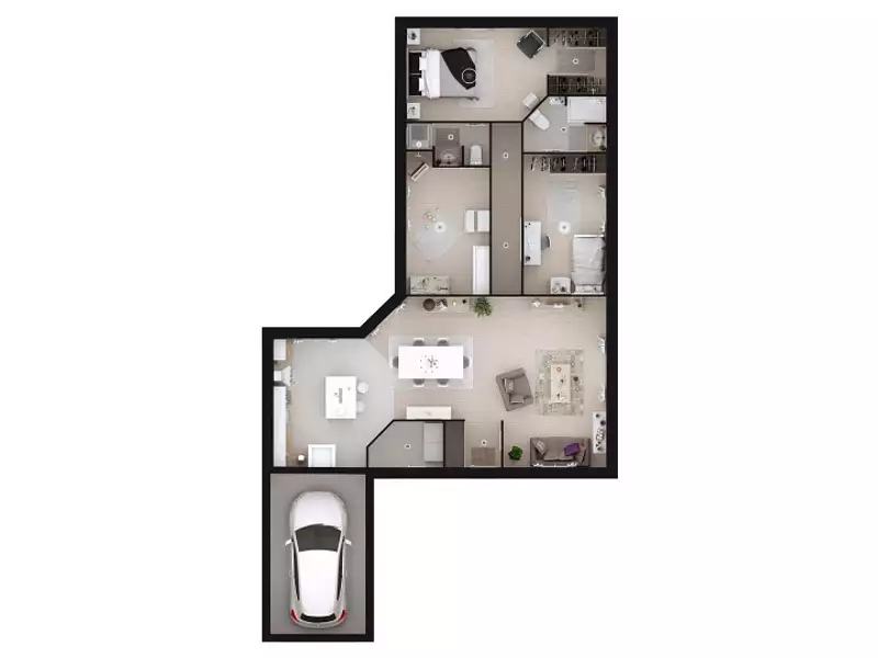 Maison neuve, 91 m² - Roquefort (40120)