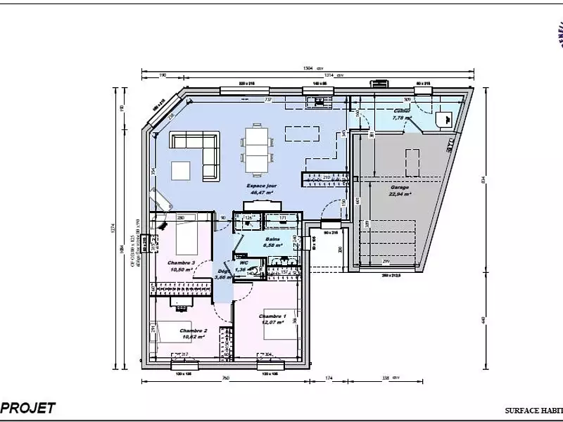 Maison neuve, 98 m² - Saint-Berthevin (53940)