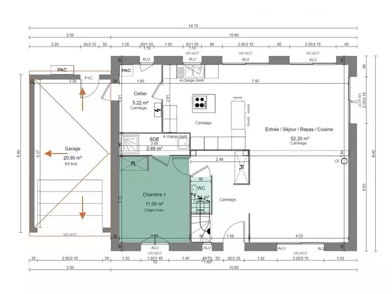 Maison neuve, 142 m² - Moret-Loing-et-Orvanne (77250)