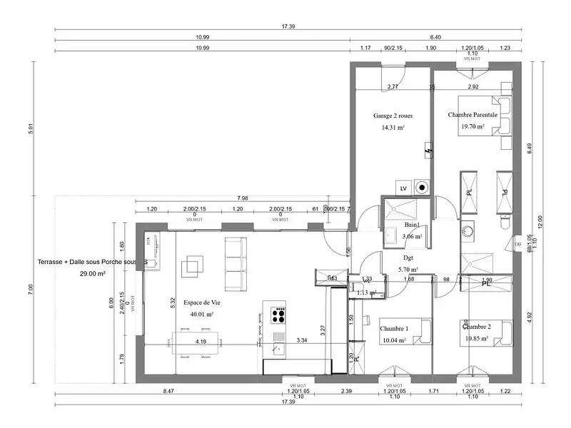 Maison neuve, 110 m² - Mouen (14790)
