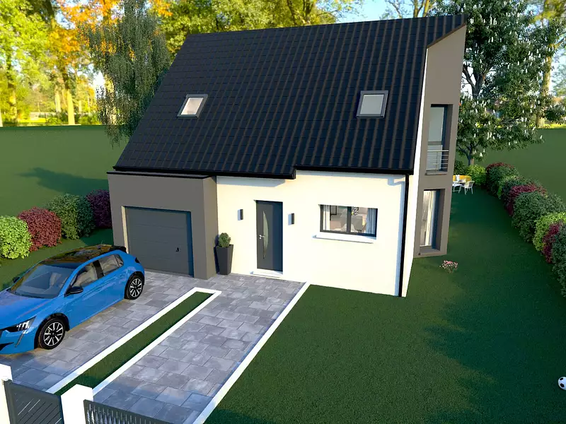 Maison neuve, 88,71 m² - Monchecourt (59234)