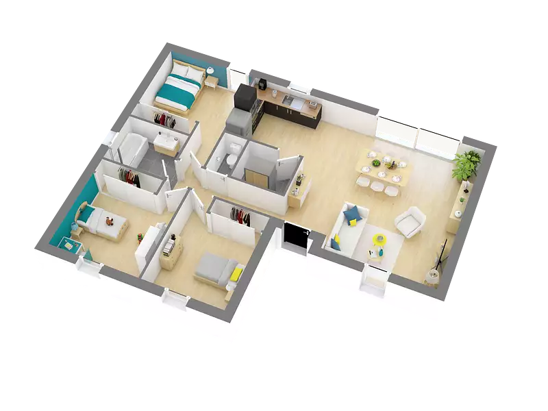 Maison neuve, 83 m² - Saint-Melaine-sur-Aubance (49610)