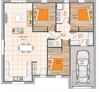 Maison neuve, 90 m²