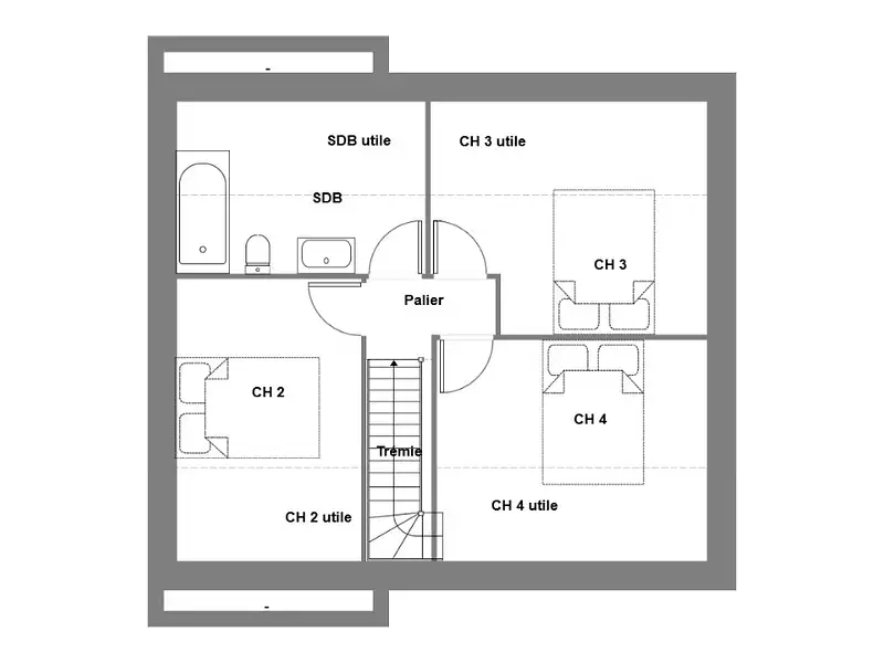 Maison neuve, 89 m² - Guidel (56520)