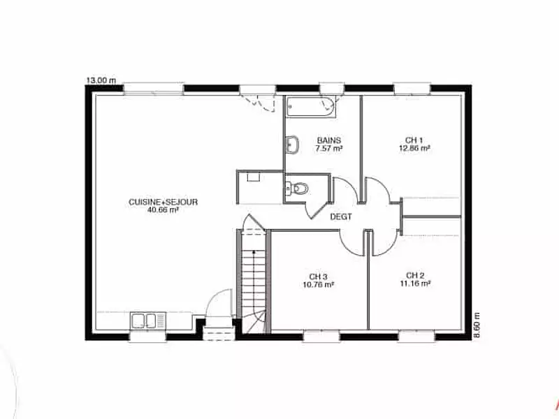 Maison neuve, 89 m² - Champniers (16430)