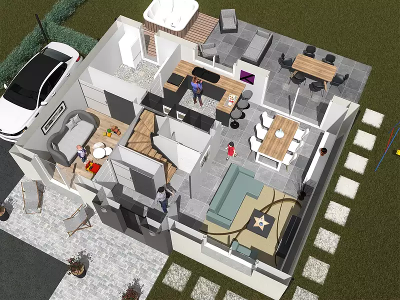 Maison neuve, 128 m² - Mametz (62120)