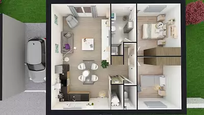 Maison neuve, 63,44 m²