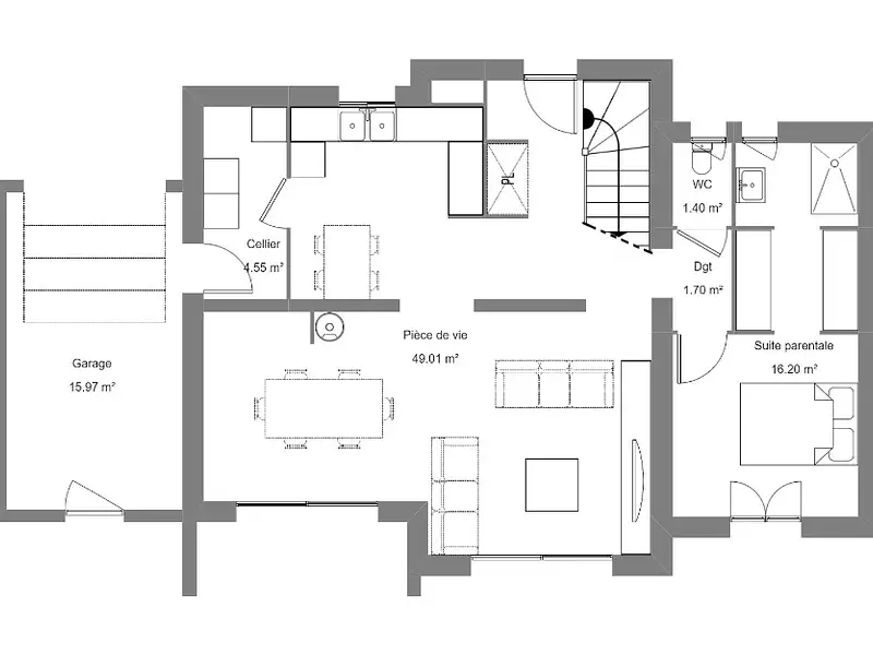 Maison neuve, 123 m² - Morlaàs (64160)