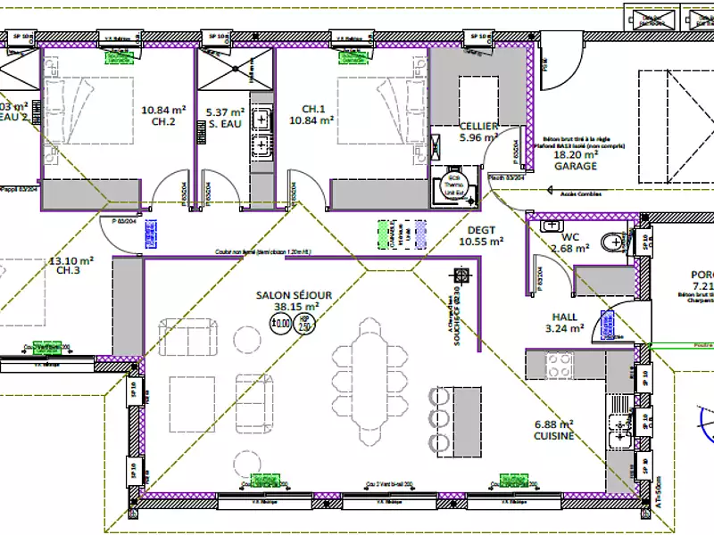 Maison neuve, 112 m² - Mimizan (40200)