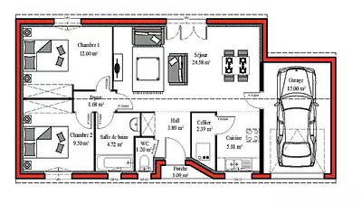 Maison neuve, 85 m²