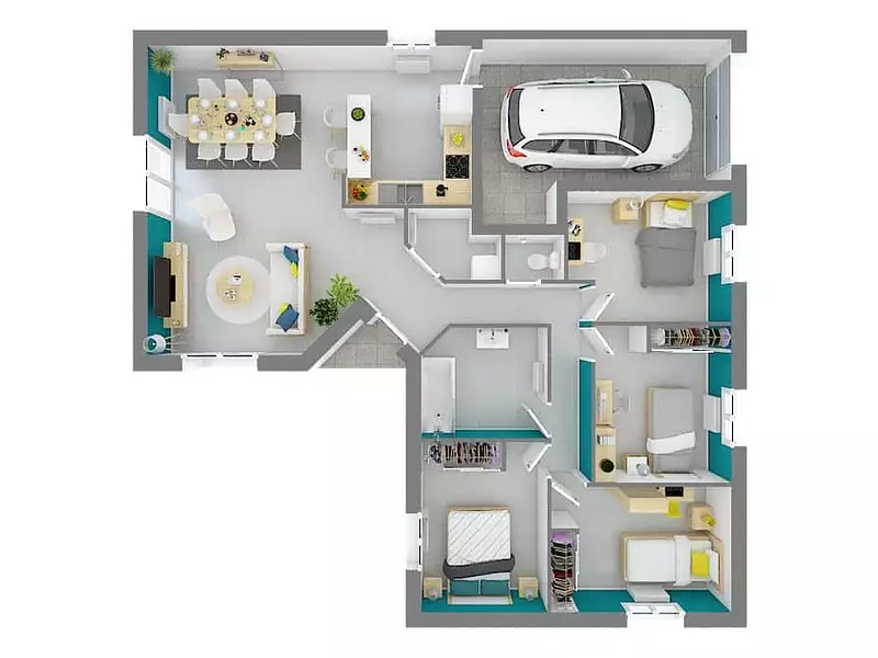 Maison neuve, 102 m² - Meillard (03500)