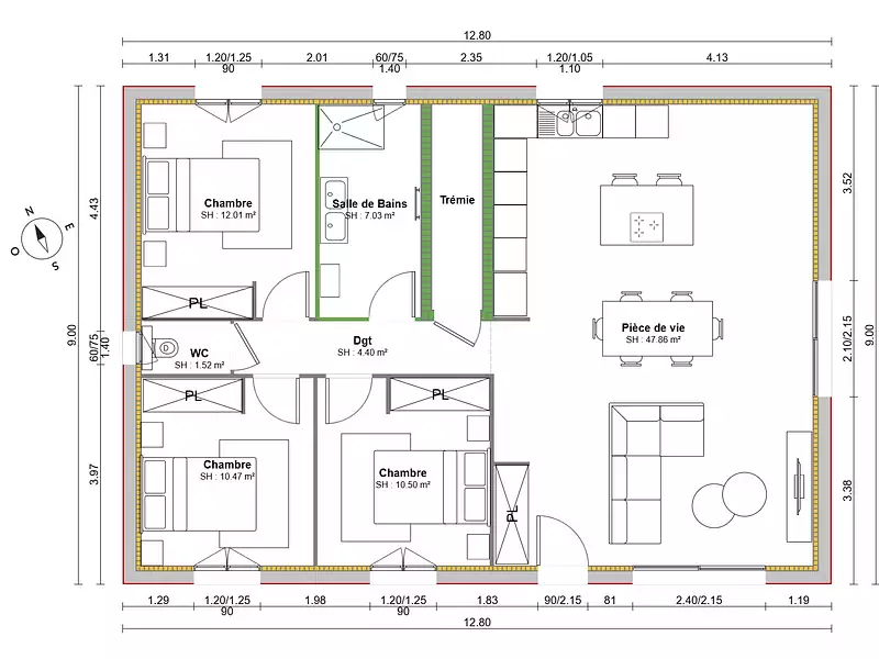 Maison neuve, 94 m² - Monistrol-sur-Loire (43120)