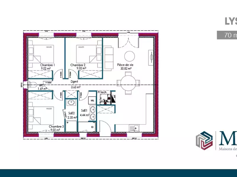 Maison neuve, 50 m² - Soulac-sur-Mer (33780)