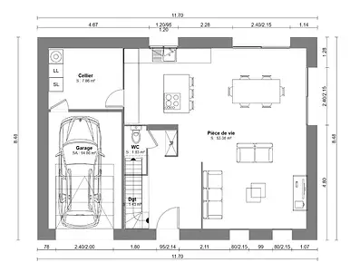 Maison neuve, 100 m²