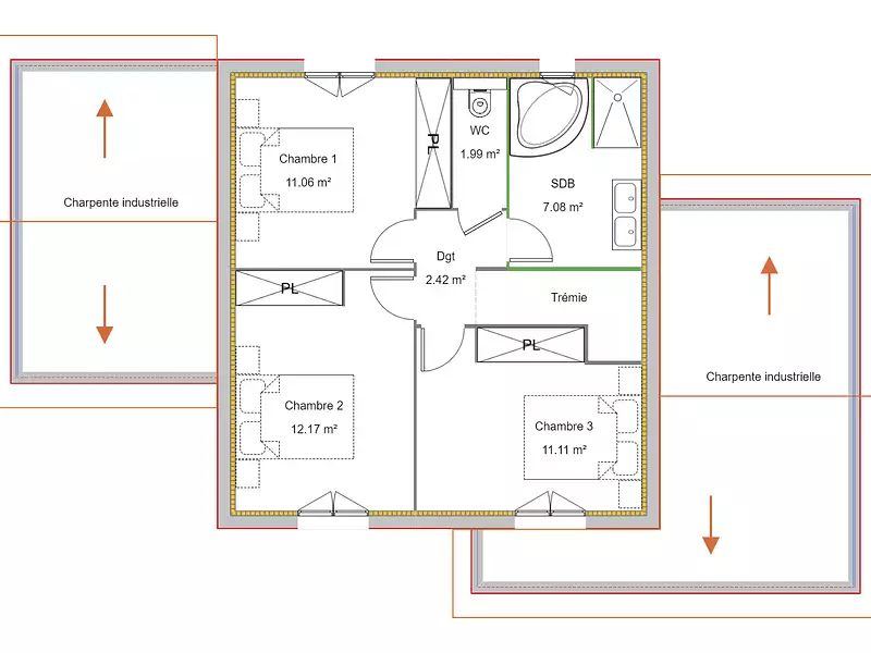 Maison neuve, 110 m² - Juliénas (69840)