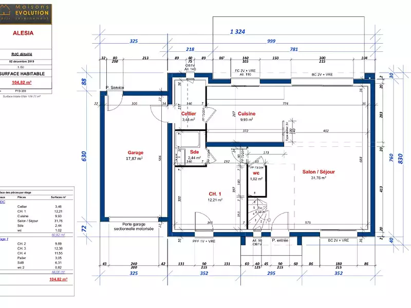 Maison neuve, 104 m² - Boussy-Saint-Antoine (91800)