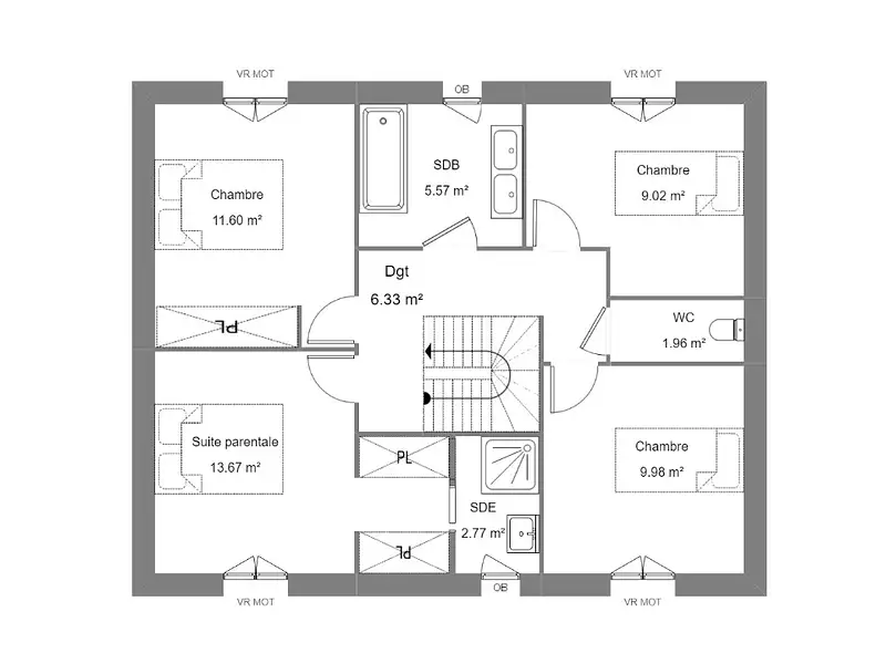 Maison neuve, 90 m² - Les Aix-d'Angillon (18220)