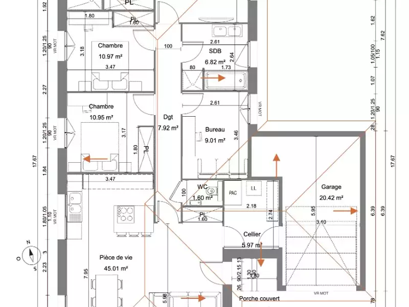 Maison neuve, 117 m² - Sandrans (01400)