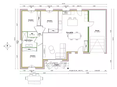 Maison neuve, 90 m²