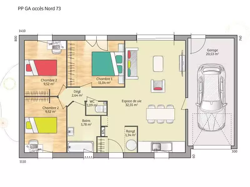 Maison neuve, 73 m² - Chamant (60300)
