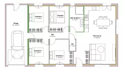 Maison neuve, 101 m²