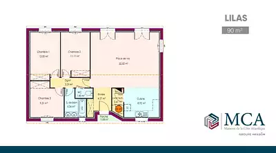 Maison neuve, 90 m²