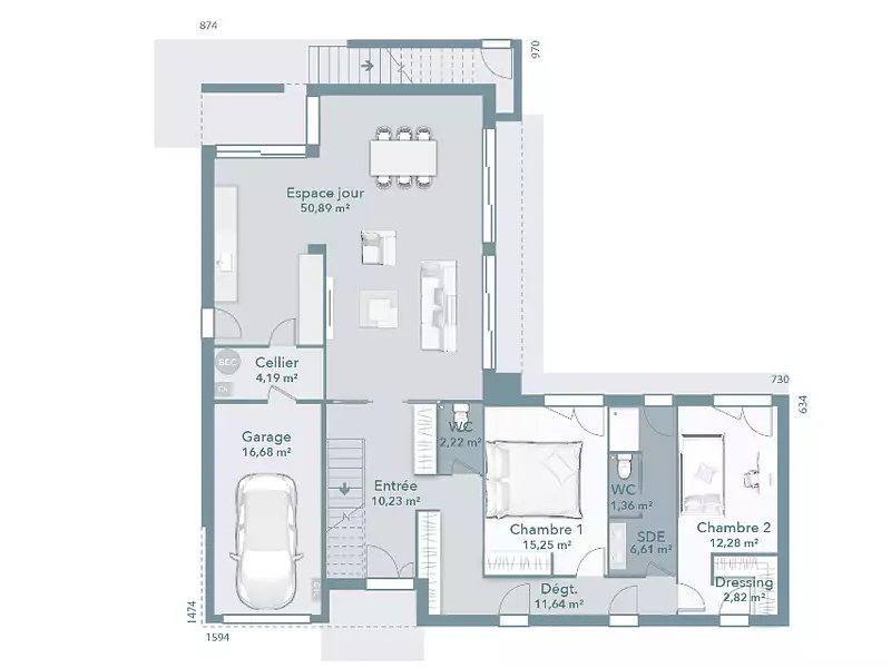 Maison neuve, 150 m² - Saint-Gély-du-Fesc (34980)