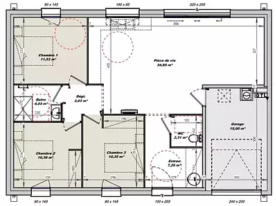 Maison neuve, 61 m²