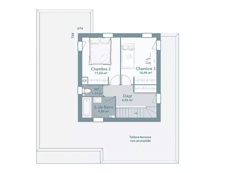 Maison neuve, 120 m² - Saint-Etienne-de-Tulmont (82410)