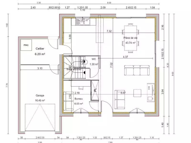 Maison neuve, 100 m² - Taponas (69220)